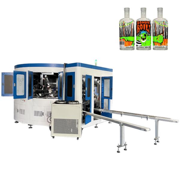 3-8 Color Automatic Glass Bottle Screen Printing Machine CNC Servo Printer