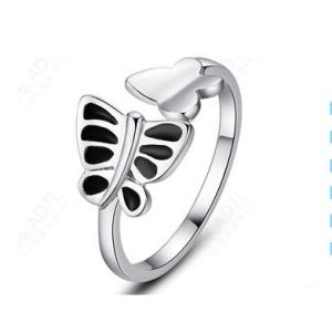 Cheap 925 sterling silver rings female butterfly ring opening ring wholesale