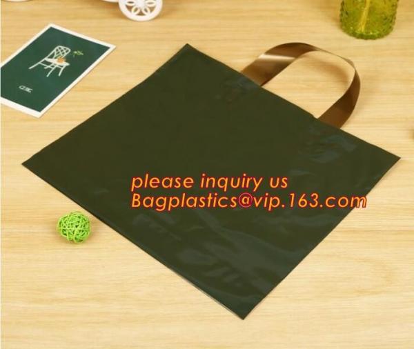 Custom Design Logo Printing PE Cheap Die Cut Patch Handle Biodegradable Plastic Bag For Food packaging Safety punch hole
