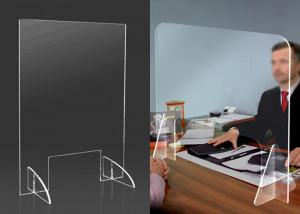 China Custom Size Transparent Acrylic Sheet Isolation Board Baffle For Spray Prevention on sale