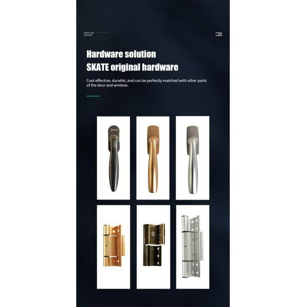 Waterproof SKATE large scale aluminium sliding door with wide frame and double glazed