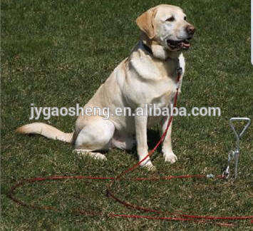 Heavy Duty Tie Out Cable Leash with Metal Durable Spring Double-ended Steel Glue Coating Wire Traction Rope for Dogs Outdoor