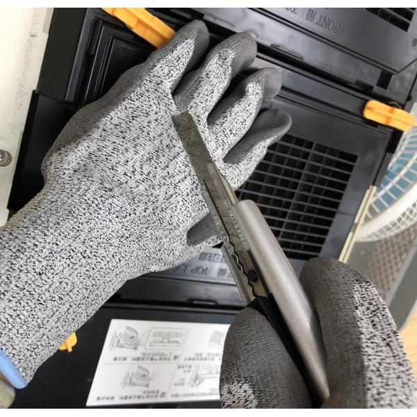 Anti Slip Glass Handling ANSI Level 3 Cut Resistant Safety Gloves For Carrying