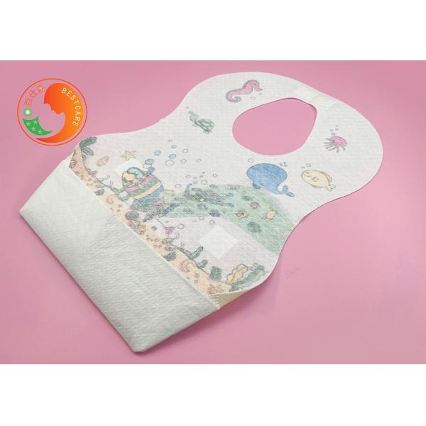Food Grade Disposable Baby Bibs Picnic Organic Cotton Mess Free Food Catcher Bibs