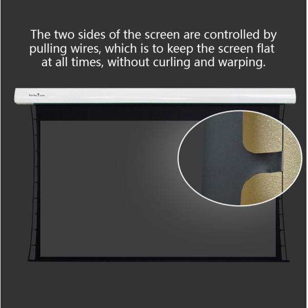 Motorized Electric Projection Screens Large Size Pull Down Projector Screen 150 Inch