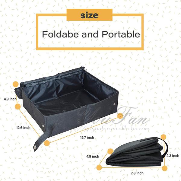 Portable Cat Litter Box Collapsible Litter Bag