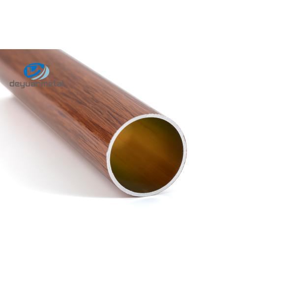 Wooden Grain Aluminum Pipe Tube Antirust Electrophoresis Surface 6061 T6 powder coating