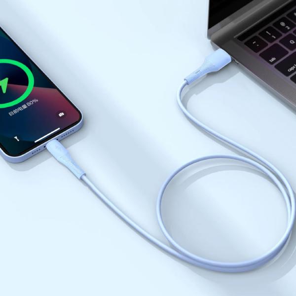 1M USB 2.0 Silicone Charging Cable Customized High Speed USB Data Transfer Cable