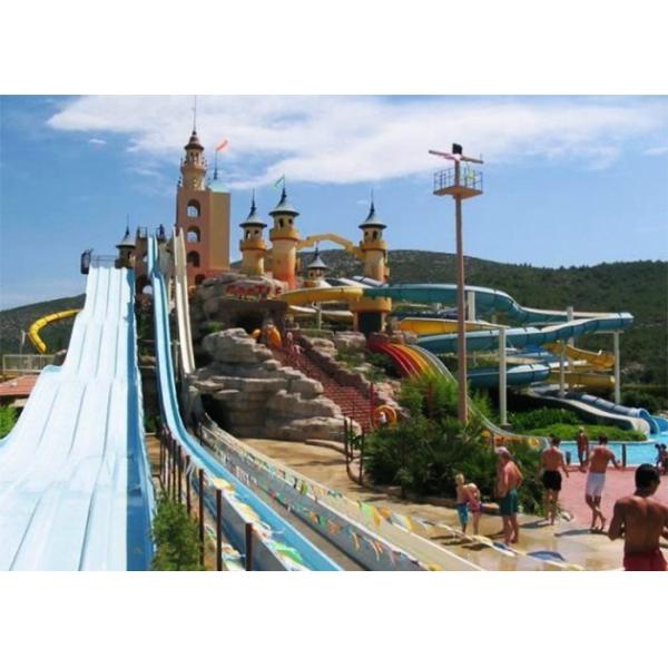 Huge Fiberglass Water Slide Adults Swimming Pools Extreme Games Slide