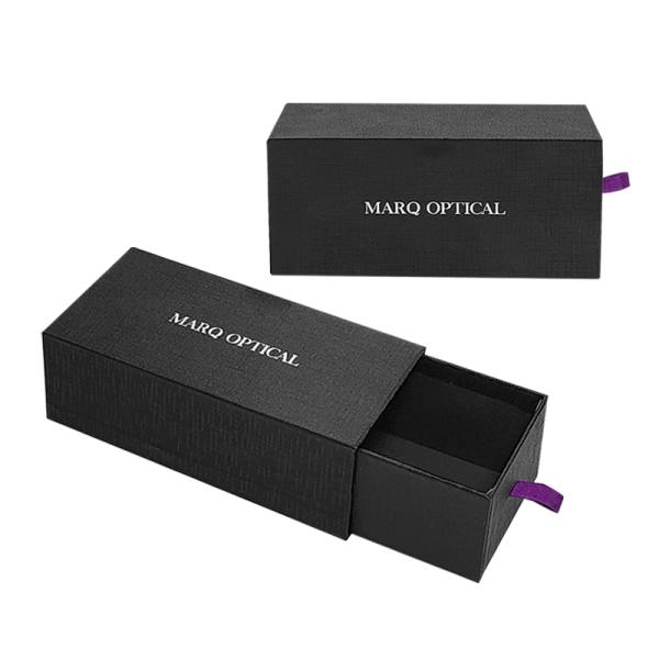 Custom Order Slim Paper Cardboard Drawer Gift Box with Foam Insert and Glossy Lamination