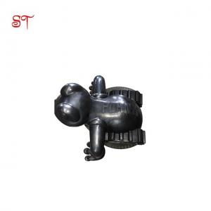 Cheap Creative Decorations Frog Tank Stainless Steel Cute & Funny Frogs Sculptures For Home Decorative Statues wholesale
