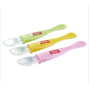 China Double Heads Baby Feeding Spoon PP Silicone Safe Comfortable on sale