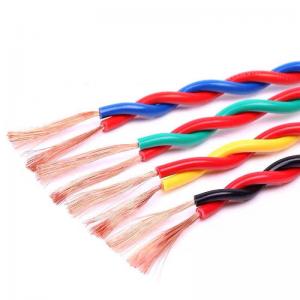 China 300/500V 2 Core 0.5 - 2.5mm Fire Alarm Cable RVS Flexible Twisted Pair Cable on sale