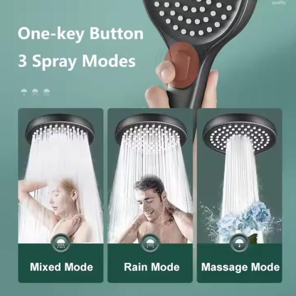 Polished High Pressure Water Saving ABS Plastic Surface Shower Head For Bathroom Accessories