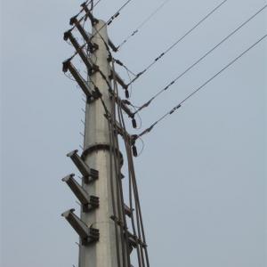 China 50FT Polygonal Electric Insulators Steel Power Pole Distribution Poles For 132KV on sale