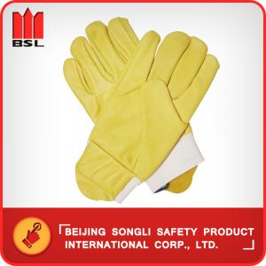 Cheap SLG-CA2016C  Cow grain leather working safety gloves wholesale