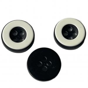 Cheap ODM/OEM 2 Layers Shirt Buttons With White Rim Apply For Men