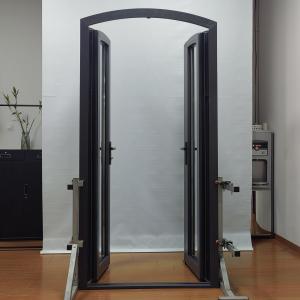 Powder Coated Aluminum Casement Doors with Double Glazed Glass