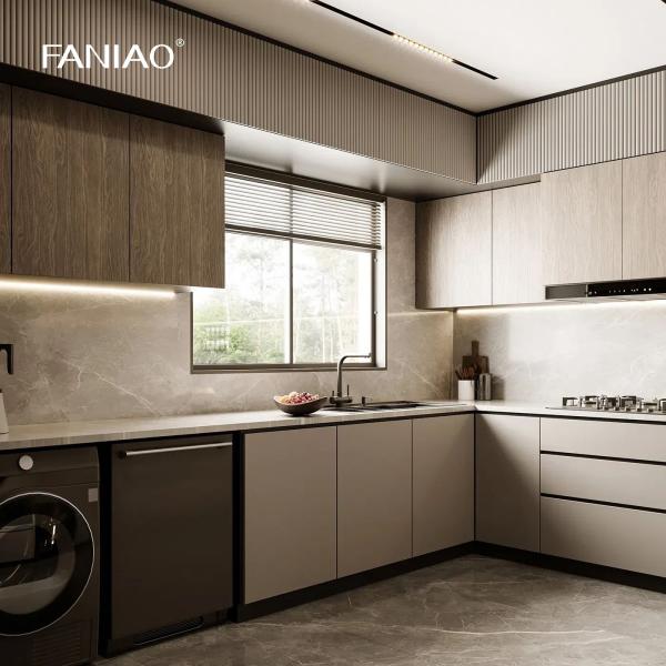 Kitchen Cabinets Factory White Colored Glossy Frameless MDF Wood RTA Modular Lacquer Kitchen Cabinets