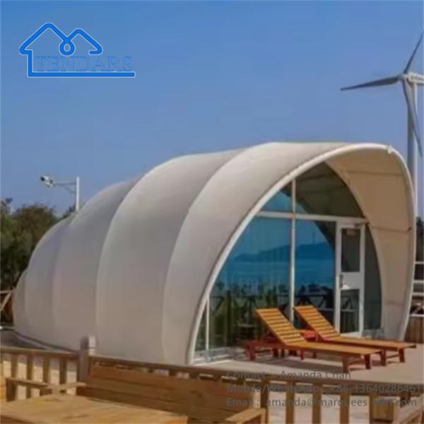 Luxury Beach Waterproof Glamping Tent PVDF Permanent Tent Hotel Tent Outdoor