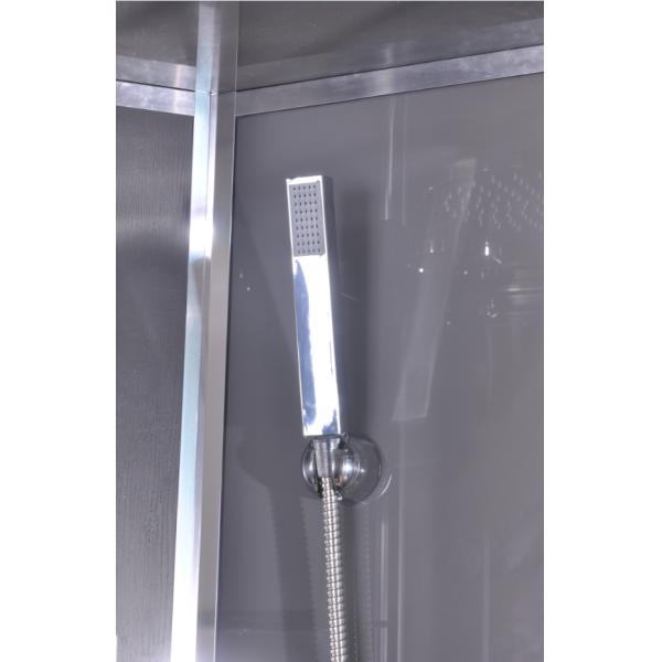 Dark Grey Profiles Quadrant Shower Cubicles , Curved Corner Shower Units