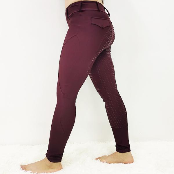 Maroon Red Ladies Horse Riding Leggings Equestrian Breeches Womens Size XXS - XL