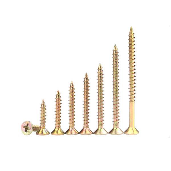Zinc Plated Metric DIN7505 Countersunk Head Chipboard Screws for Harden MDF Furniture