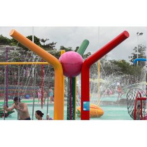 PVC Kids Recreation Spray Park Equipment / Purple Splash Park Equipment