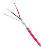 Non-Plenum 12 AWG 2 Cores Shielded Fire Alarm Cable UL FPLR-CL2R 300V 75℃