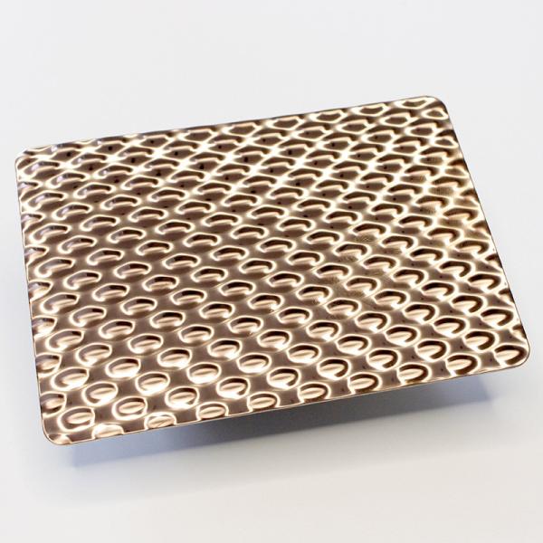 PVD Color 316 Stainless Steel Sheet Metal 5mm Stamped Decorative Wall Paneling