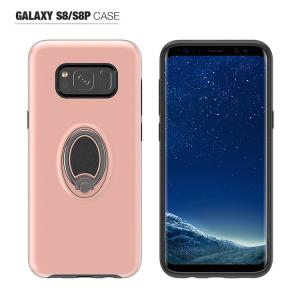 Soft TPU Magnetic Ring Kickstand Armor Smartphone Protective Case , Sumsang 8 8p