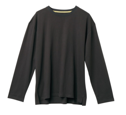 Quality Men Black 160gsm Casual Sport Long Sleeve Knitted Shirt for sale
