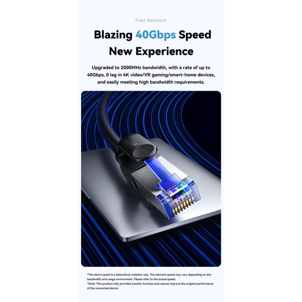 ESSAGER ES-WX02 Cat 8 40Gbps Rj45 Network Ethernet Cable 0.5M 1M 2M 3M 5M 10M 15M