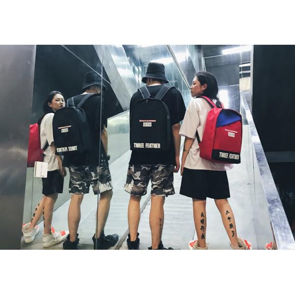 2018 summer fashion new trend outdoor backpack fashion letter printing contrasting casual backpack