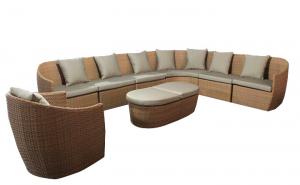 Cheap Outdoor rattan wicker furniture 7pcs modular sectional sofa set  --YS5745 wholesale