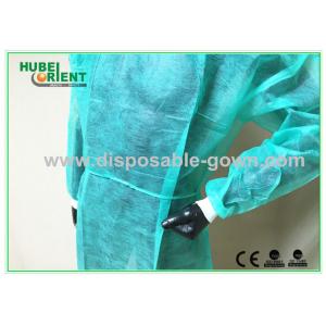 China 35gsm PP Disposable Isolation Gowns With Knitted Wrist on sale