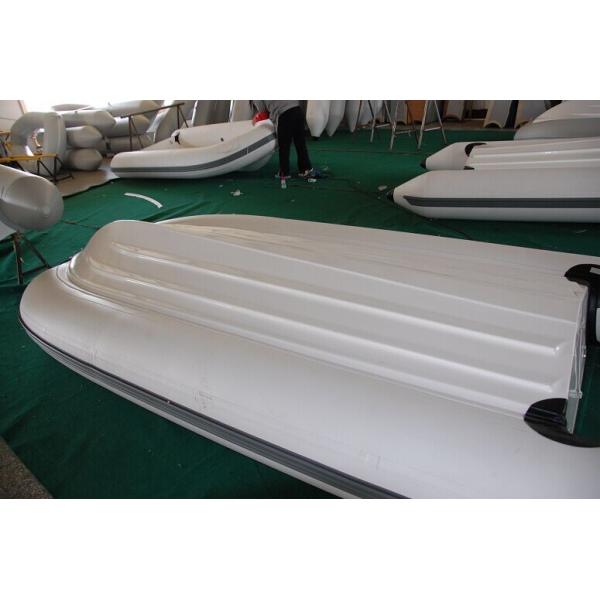 Outside PVC Layer Small Rib Boat 3.9m Abrasion Resistance With Fiberglass Step Ends