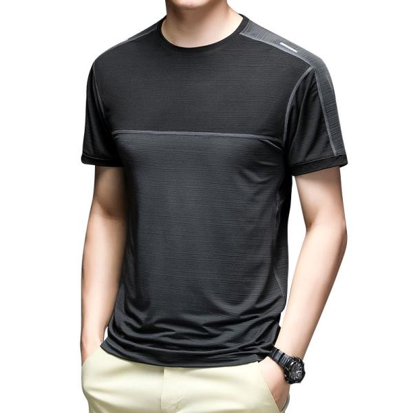 Summer Thin Breathable Running Fitness Loose Short Sleeve T Shirt For Men