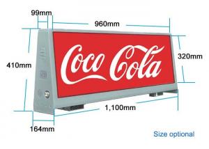 Cheap Double Sided Outdoor Led Billboard 4000 / 1 Resolution Taxi Advertising Display wholesale