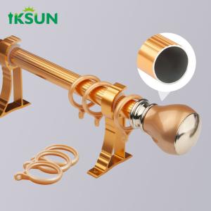 Cheap 5.8m Length Double Rail Curtain Pole With Brackets Modern Curtain Rods Finals For Window wholesale