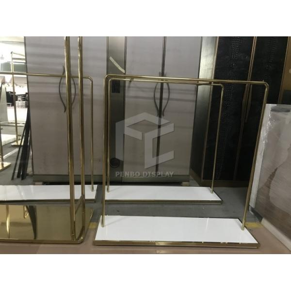 CNC Iron Garment Store Display Stands Racks T4 Lighting