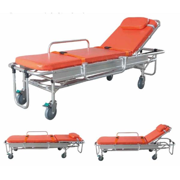Emergency Ambulance Patient Stretcher Trolley Foldable Multifunctional With Four Wheels
