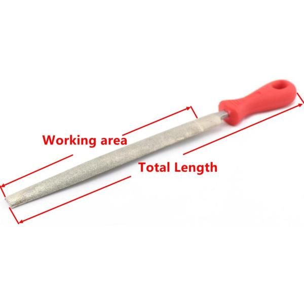 Half Round Diamond Hand File Long Term Wear Resistant Smooth Surface After Grinding