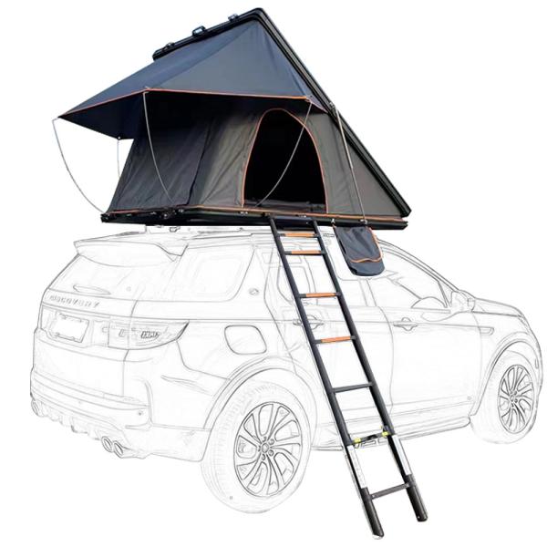 2022 Hot Style Gel Coated Aluminum Alloy Shell Car Roof Top Tent 210*143*163cm for Camping