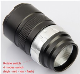 High Brightness 30 Meters Underwater Diving Flashlight 250 lumens Waterproof Flashlight For Diving