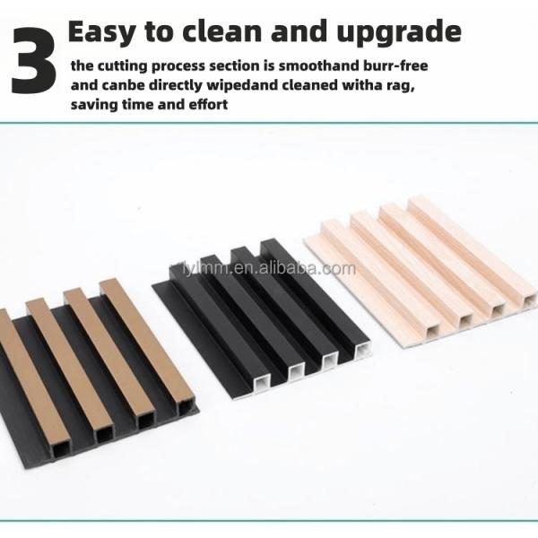 200mm Width Slat Interiored Nano Effect Fluted Wall Panel for Interior Decoration