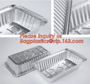 Cheap Silver Foil Rectangular Takeout Container with paper lid,Kitchen Use Aluminum Foil Container,700ml food storage containe wholesale
