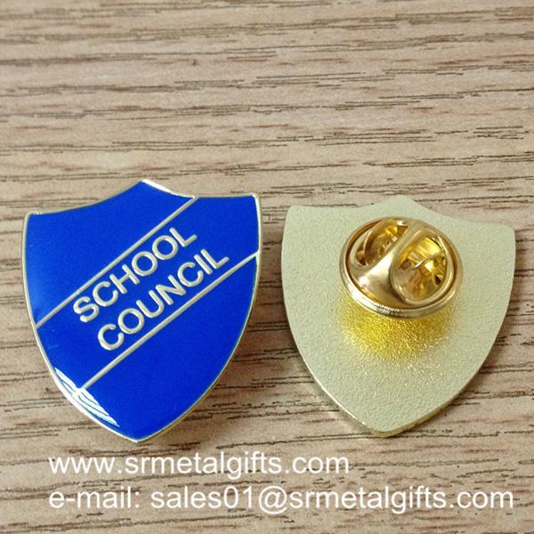 color filled metal lapel pin with epoxy dome