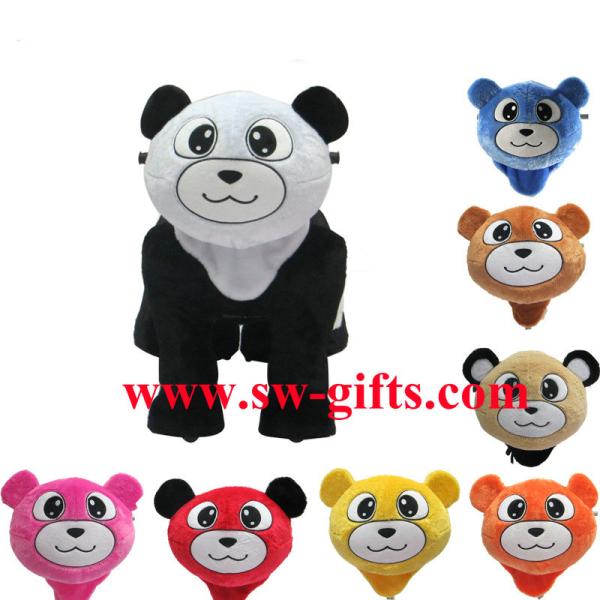 Indoor playground equipment animated plush toy electric horse ride for kids