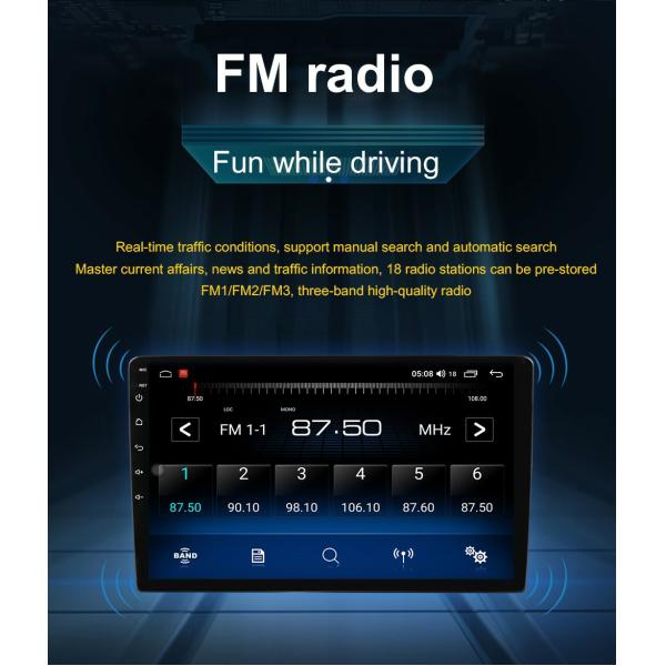 10.1" 2 Din Android Car Stereo Radio with Carplay Android Auto GPS Wifi BT FM RDS Hifi Audio For Universal Car Fitment